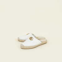 Gucci White GG Marmont Espadrille Mules 39