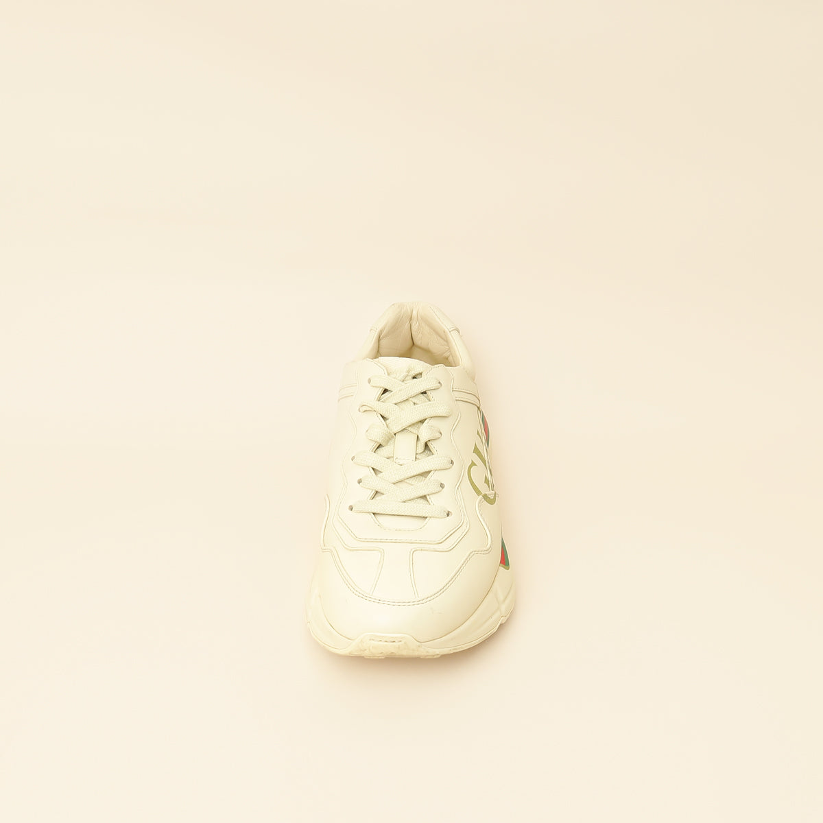 Gucci Ivory Logo Rhyton Sneakers 39-Gucci-THE CLOSET