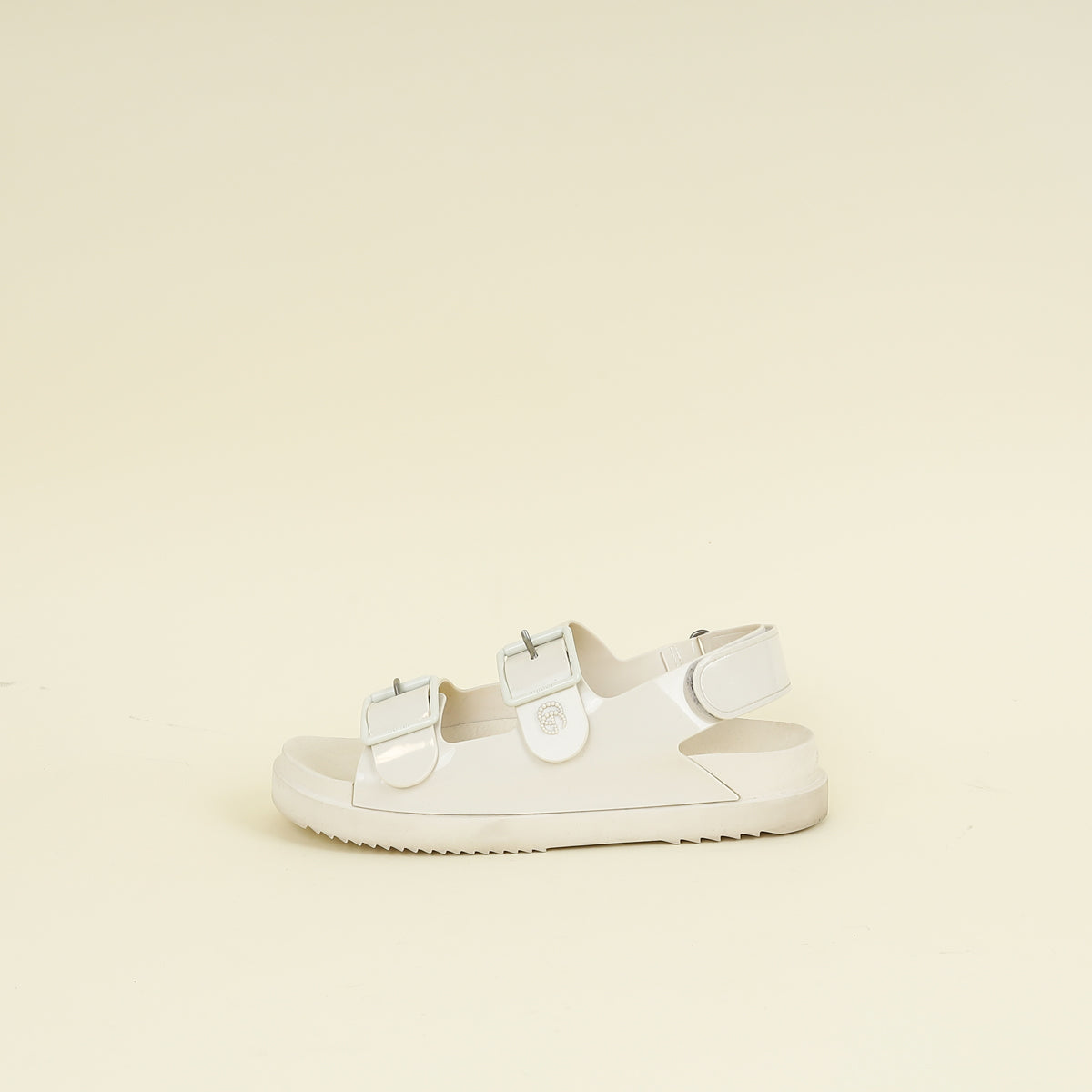 Gucci White Cream Mini Double G Sandal 39 – THE CLOSET