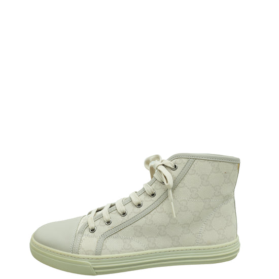 Gucci Beige GG High Cut Sneakers 40.5