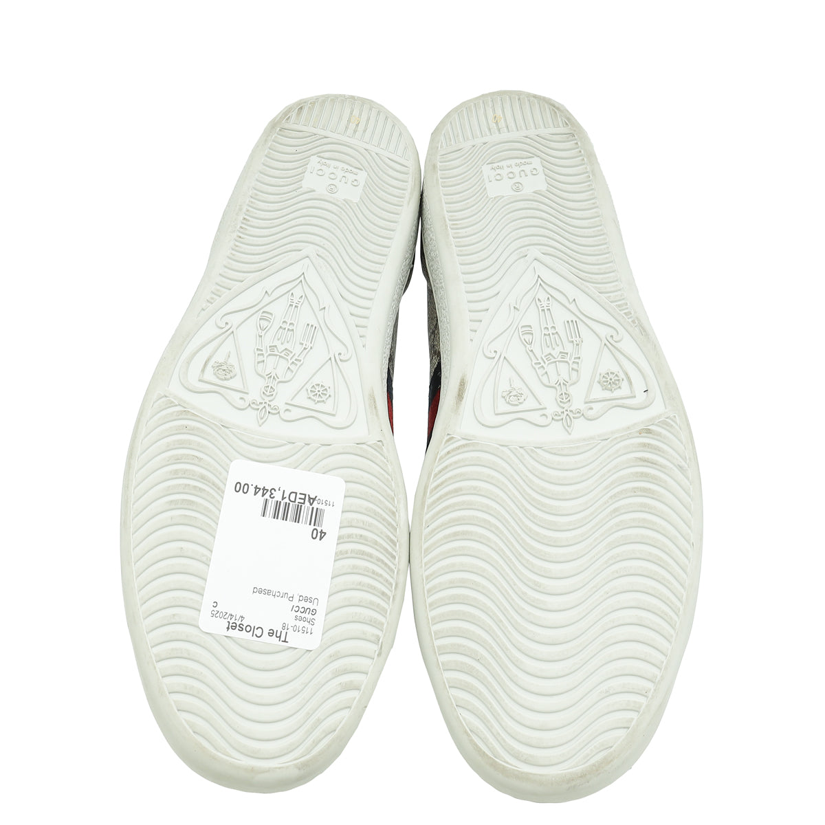 Gucci Ebony GG Supreme Ace Sneaker 40