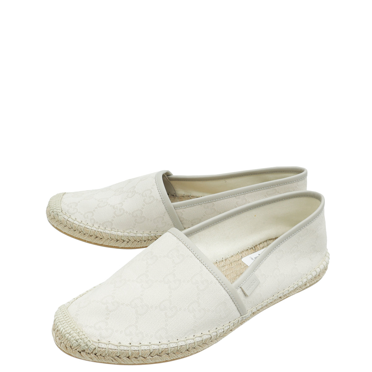 Gucci Ivory GG Espadrille 40-Gucci-THE CLOSET