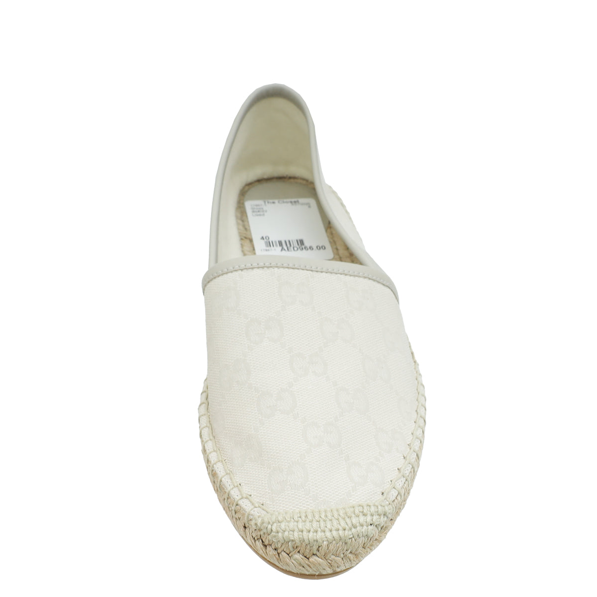Gucci Ivory GG Espadrille 40-Gucci-THE CLOSET