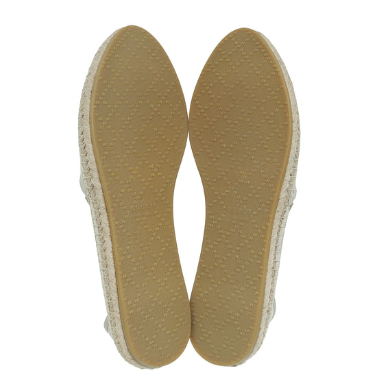 Load image into Gallery viewer, Gucci Ivory GG Espadrille 40
