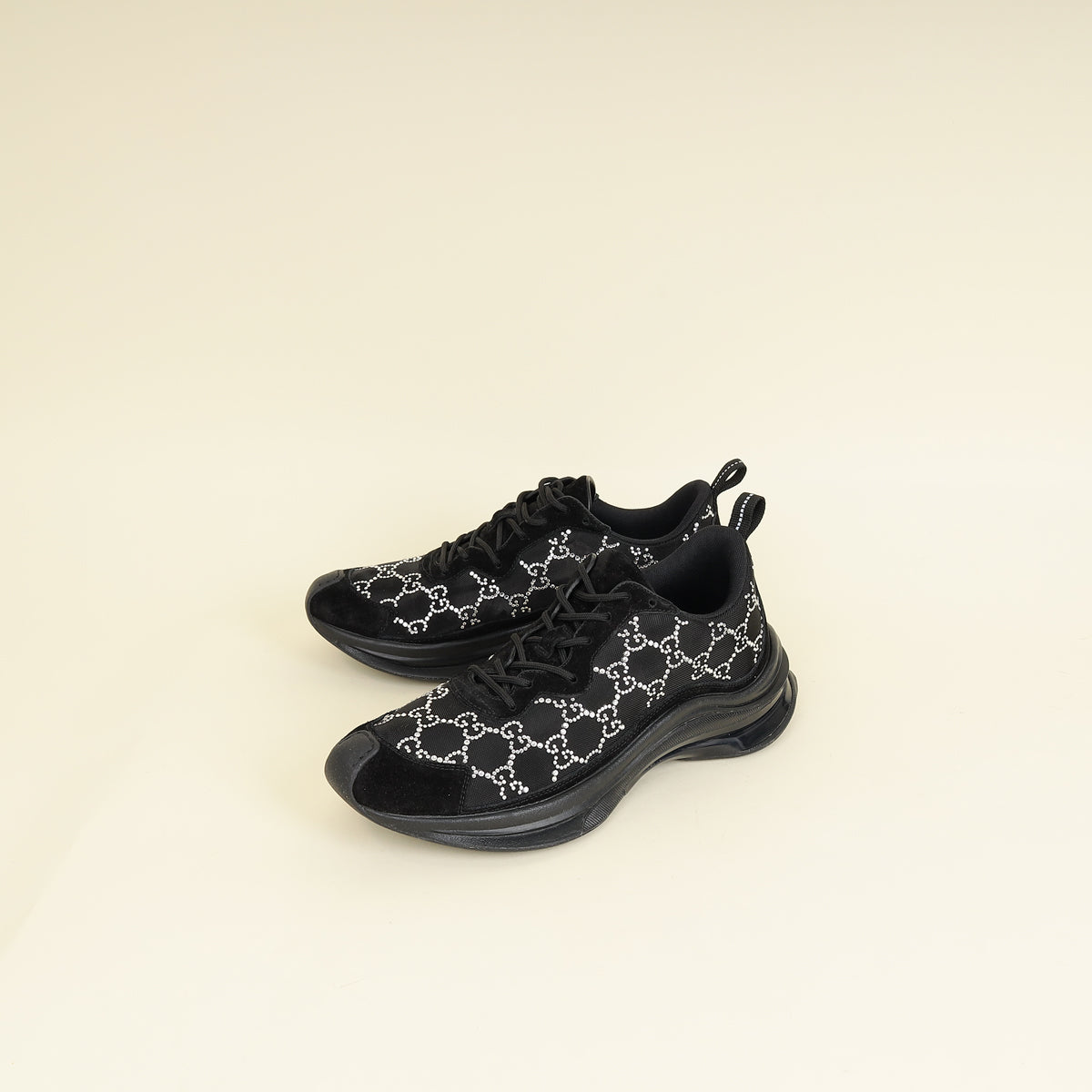 Gucci Black GG Crystal Run Sneaker 41-Gucci-THE CLOSET
