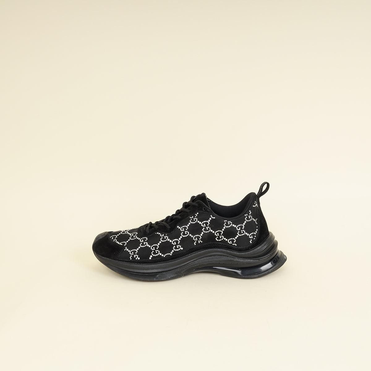 Gucci Black GG Crystal Run Sneaker 41-Gucci-THE CLOSET