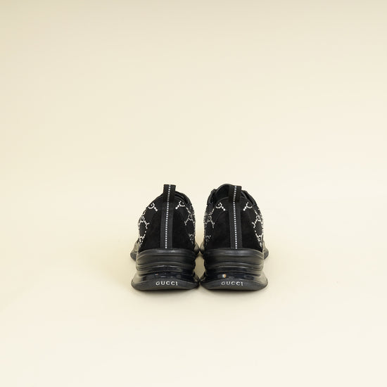 Gucci Black GG Crystal Run Sneaker 41-Gucci-THE CLOSET