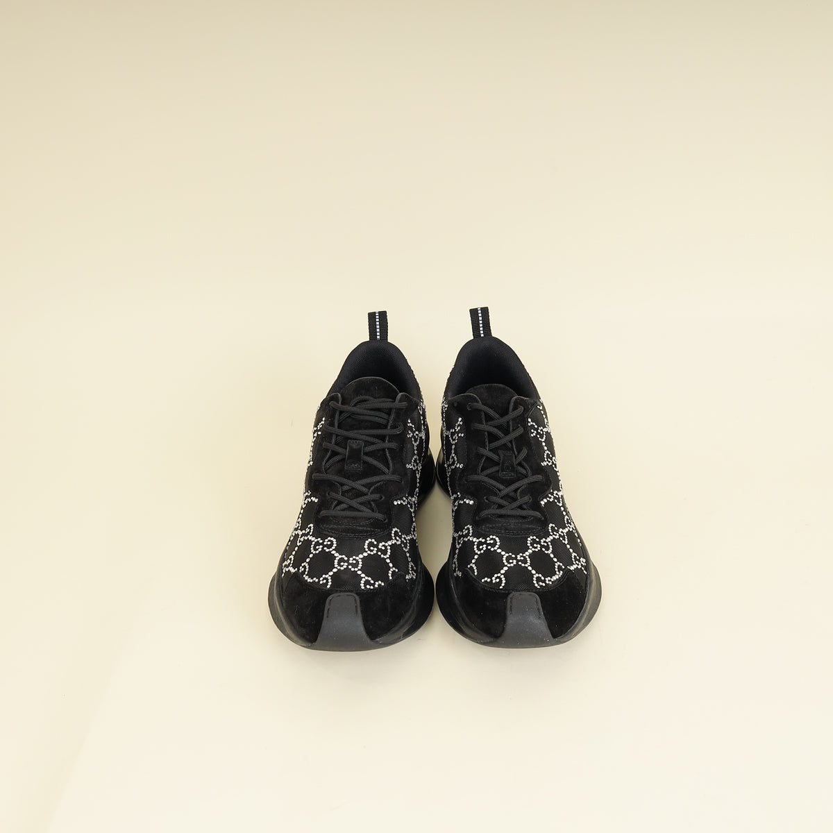 Gucci Black GG Crystal Run Sneaker 41-Gucci-THE CLOSET