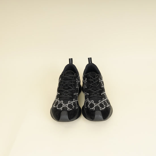 Gucci Black GG Crystal Run Sneaker 41-Gucci-THE CLOSET