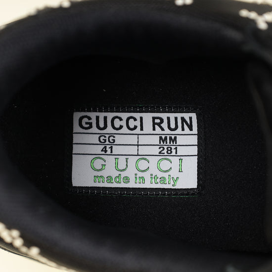 Gucci Black GG Crystal Run Sneaker 41-Gucci-THE CLOSET