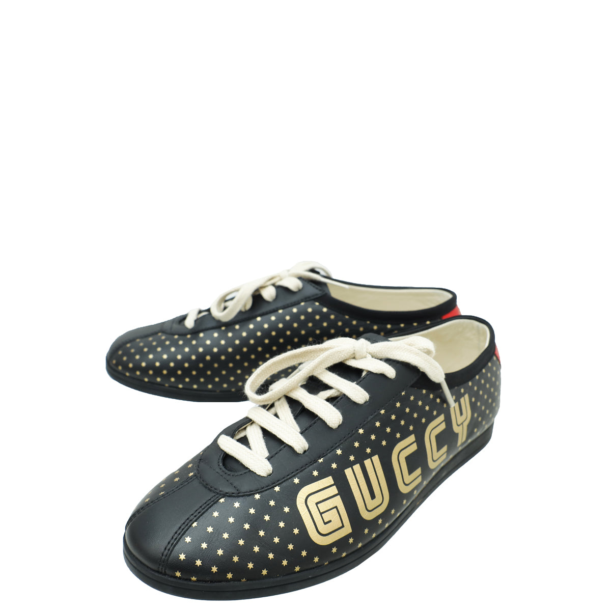 black and gold gucci sneakers