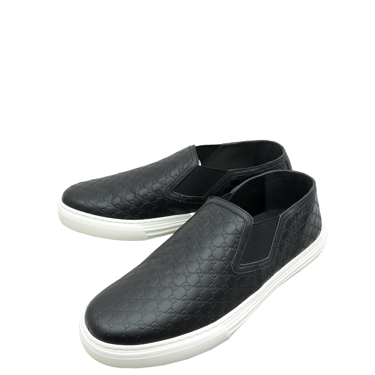 Gucci Black GG Microguccissima Men's Slip-On 8.5-Gucci-THE CLOSET