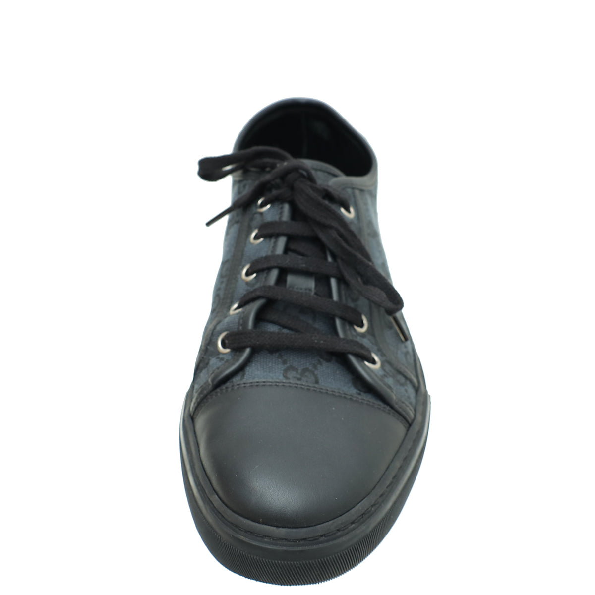 Gucci Black GG Low Top Sneakers 8-Gucci-THE CLOSET