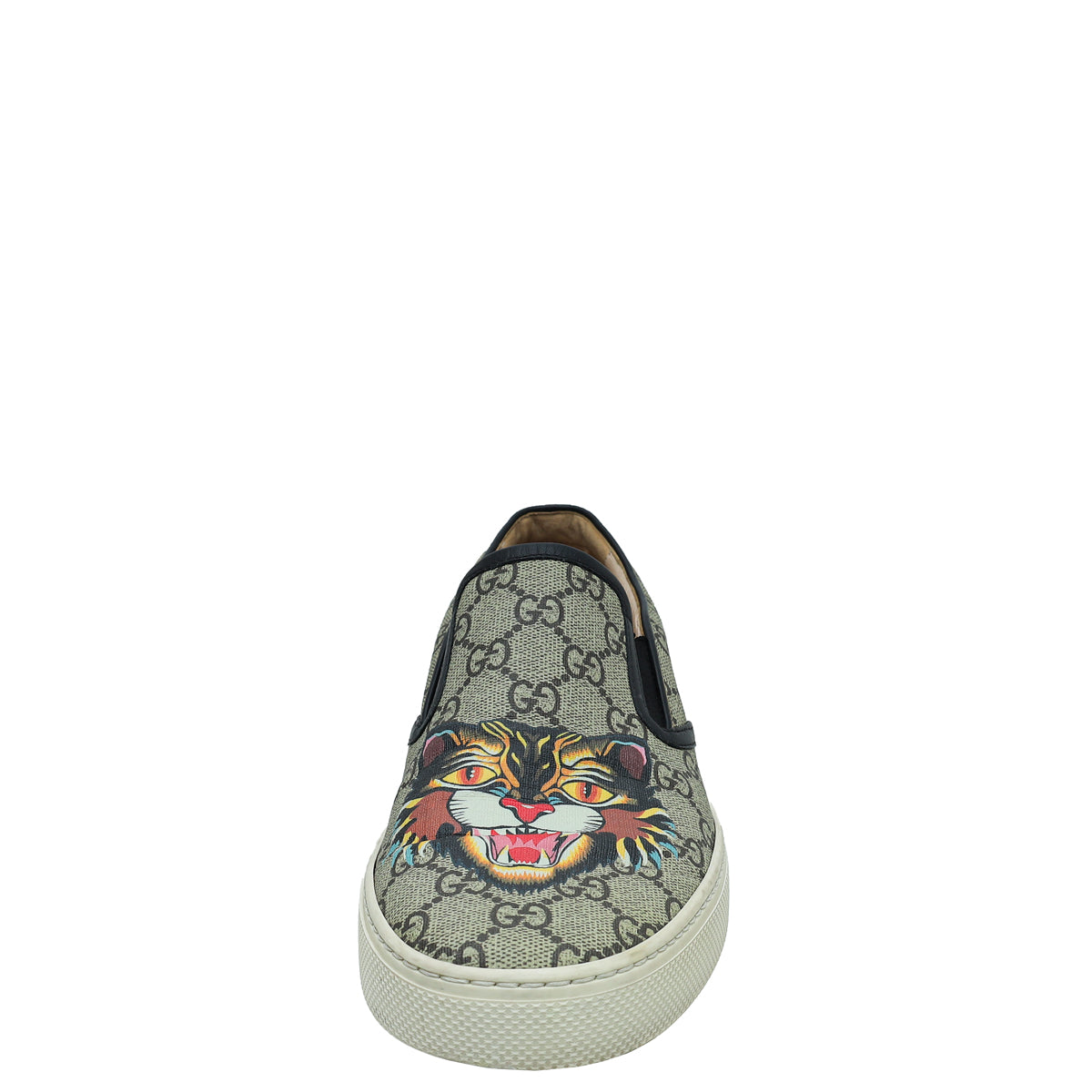 Gucci Bicolor GG Supreme Angry Cat Men's Slip-On Sneakers 8