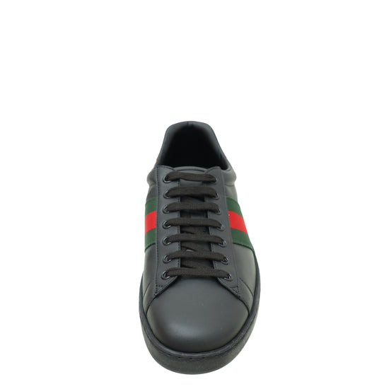 Gucci Black Ace Web Men's Sneakers 9