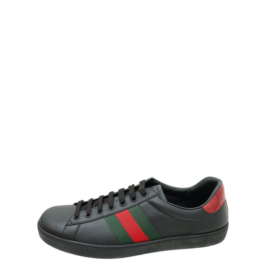 Gucci Black Ace Web Men's Sneakers 9