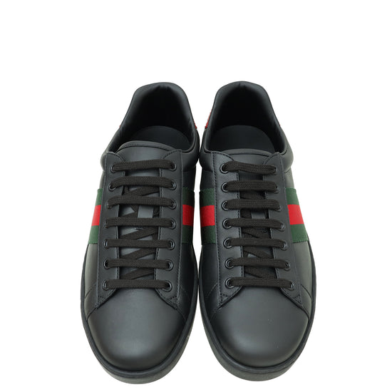 Gucci Black Ace Web Men's Sneakers 9