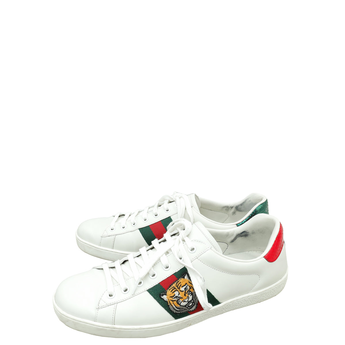 Gucci White Ace Tiger Head Sneaker 10-Gucci-THE CLOSET