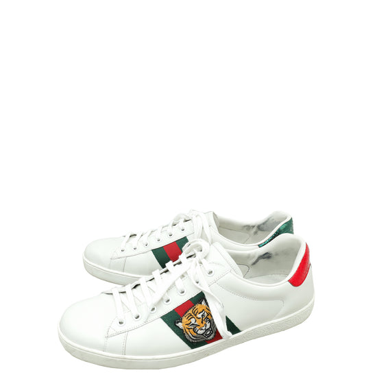 Gucci White Ace Tiger Head Sneaker 10