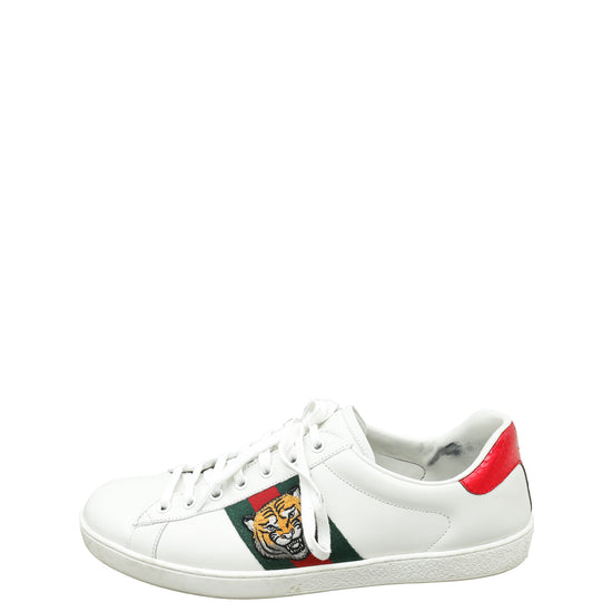 Gucci White Ace Tiger Head Sneaker 10