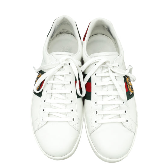 Gucci White Ace Tiger Head Sneaker 10