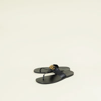 Gucci Black GG Marmont Thong Sandals 12