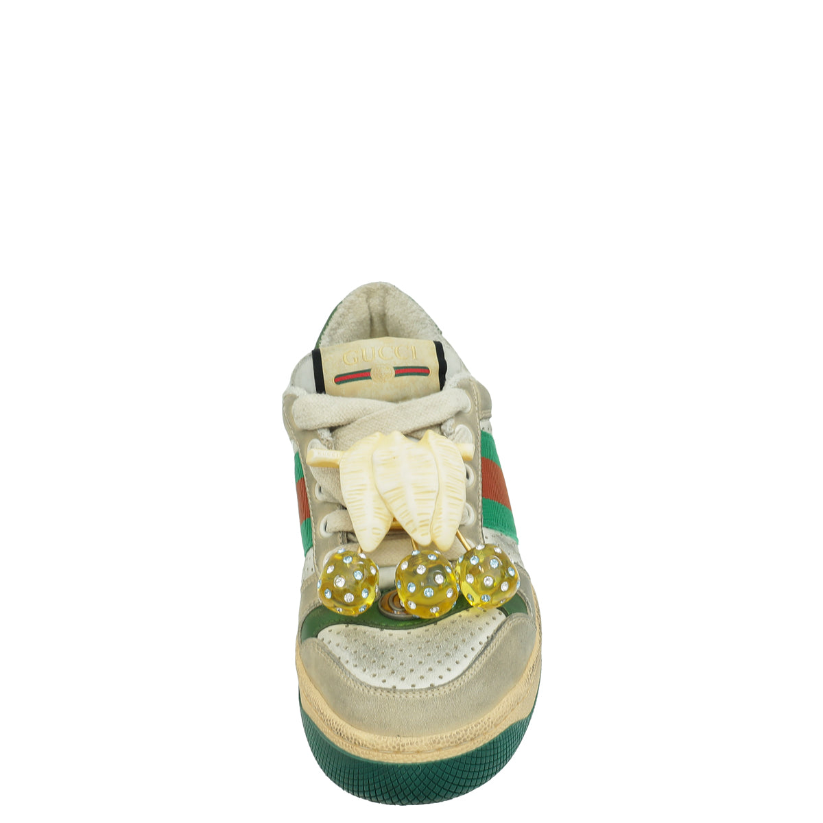 Gucci Dusty White Cherries Screener Sneakers 34-Gucci-THE CLOSET