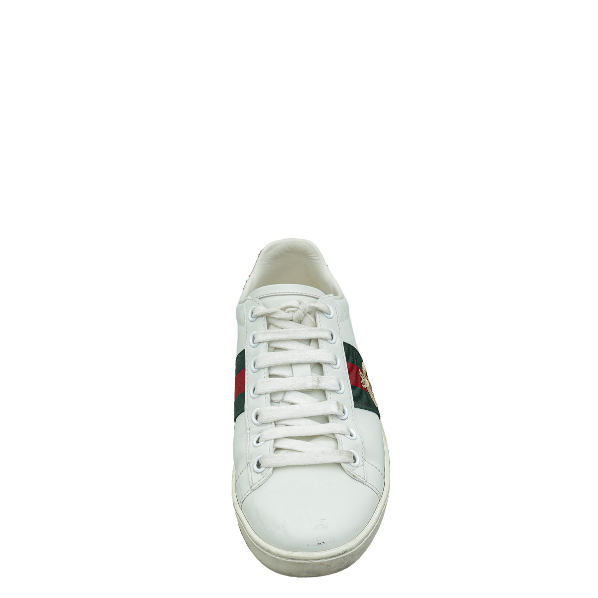 Gucci White Ace Bee Embroidered Sneaker 34