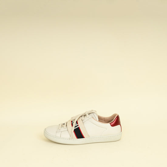Gucci Bicolor Stripe Womens New Ace Sneakers 35.5