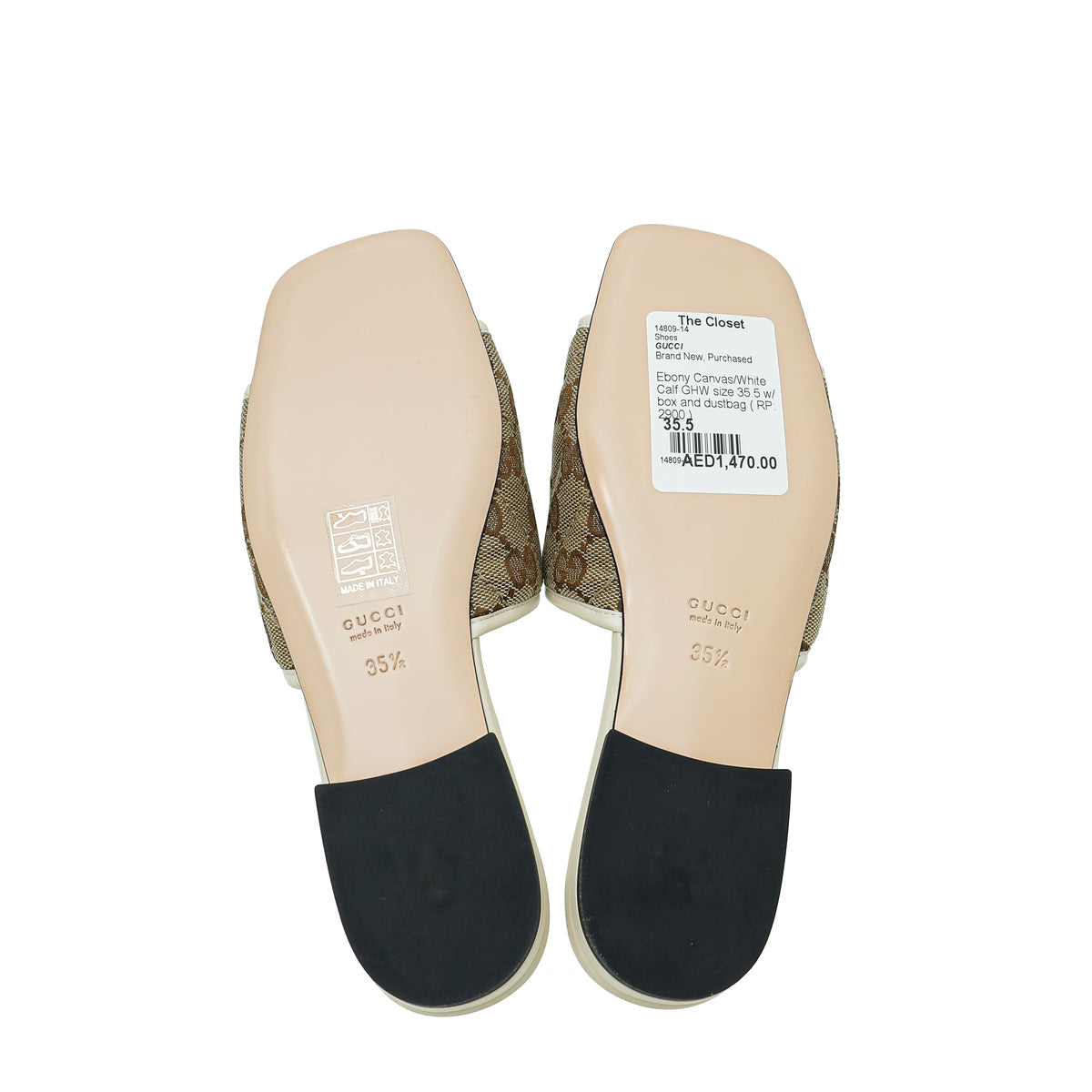 Gucci Bicolor GG Slide Sandal 35.5