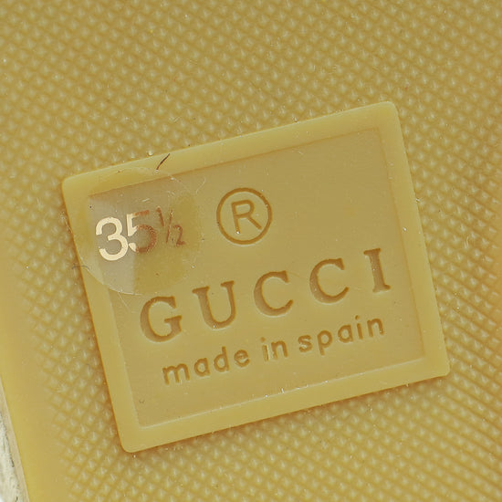 Gucci Black GG Marmont Espadrille Slide Sandals 35.5