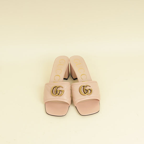 Gucci Light Peach Double G Slide Sandals 36.5