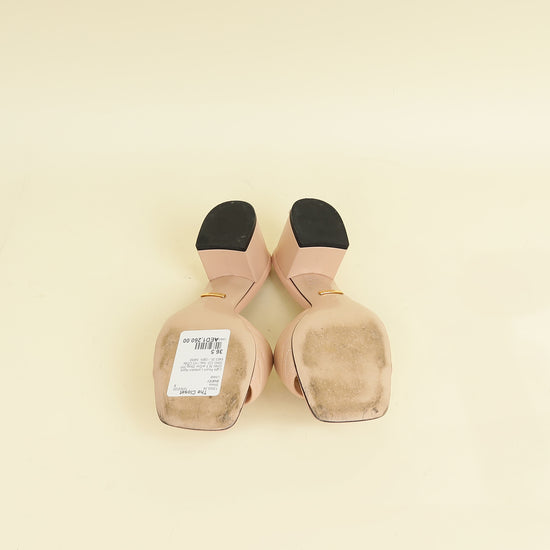 Gucci Light Peach Double G Slide Sandals 36.5