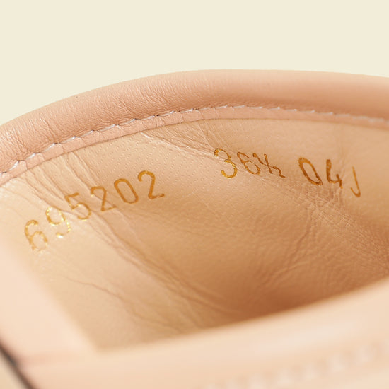 Gucci Light Peach Double G Slide Sandals 36.5