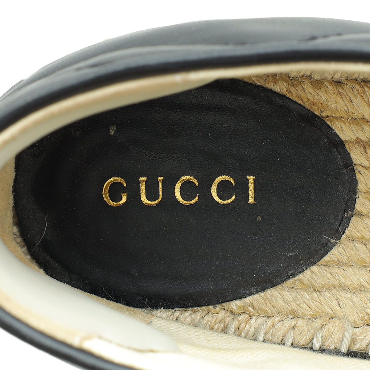 Gucci Black Double GG Marmont Platform Espadrilles 36.5