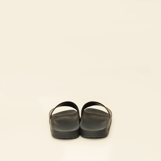 Gucci Black Supreme "Guccy" Star Rubber Slide Sandals 36-Gucci-THE CLOSET