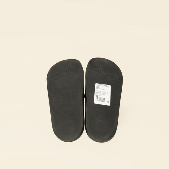 Gucci Black Supreme "Guccy" Star Rubber Slide Sandals 36-Gucci-THE CLOSET