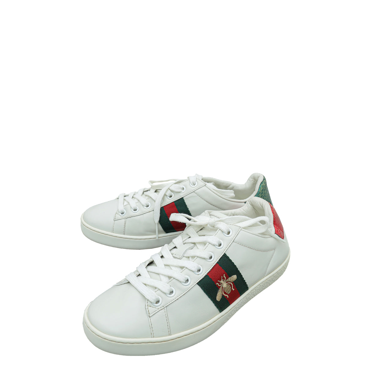 Gucci White Bee Embroidered Ace Sneakers 36-Gucci-THE CLOSET