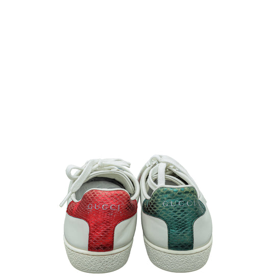 Gucci White Bee Embroidered Ace Sneakers 36