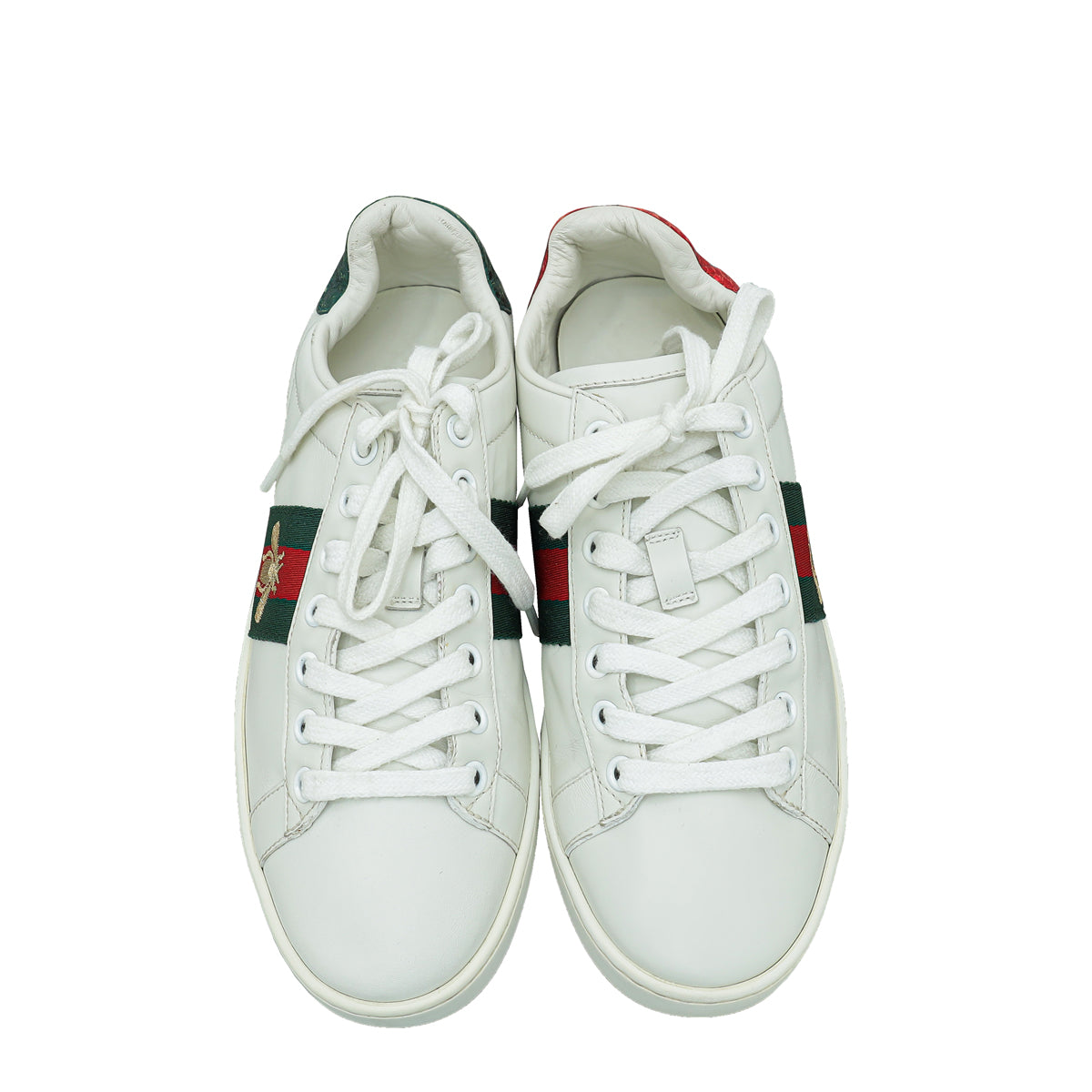 Gucci White Bee Embroidered Ace Sneakers 36