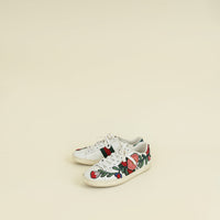 Gucci White Multicolor Ace Floral Embroidered Sneaker 36