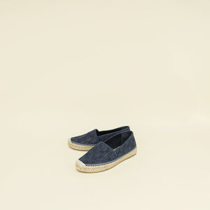Gucci Denim Blue GG Crystals Espadrilles 36