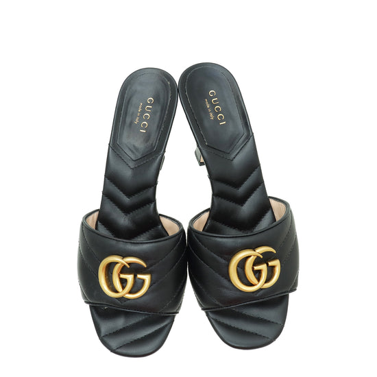 Gucci Black GG Marmont Slide Mules Sandal 36