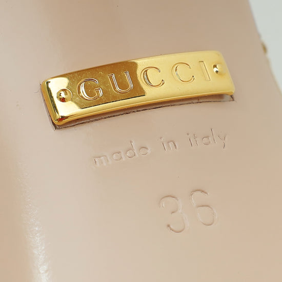 Gucci Gold GG Crystal Marmont Slide Mules Sandal 36