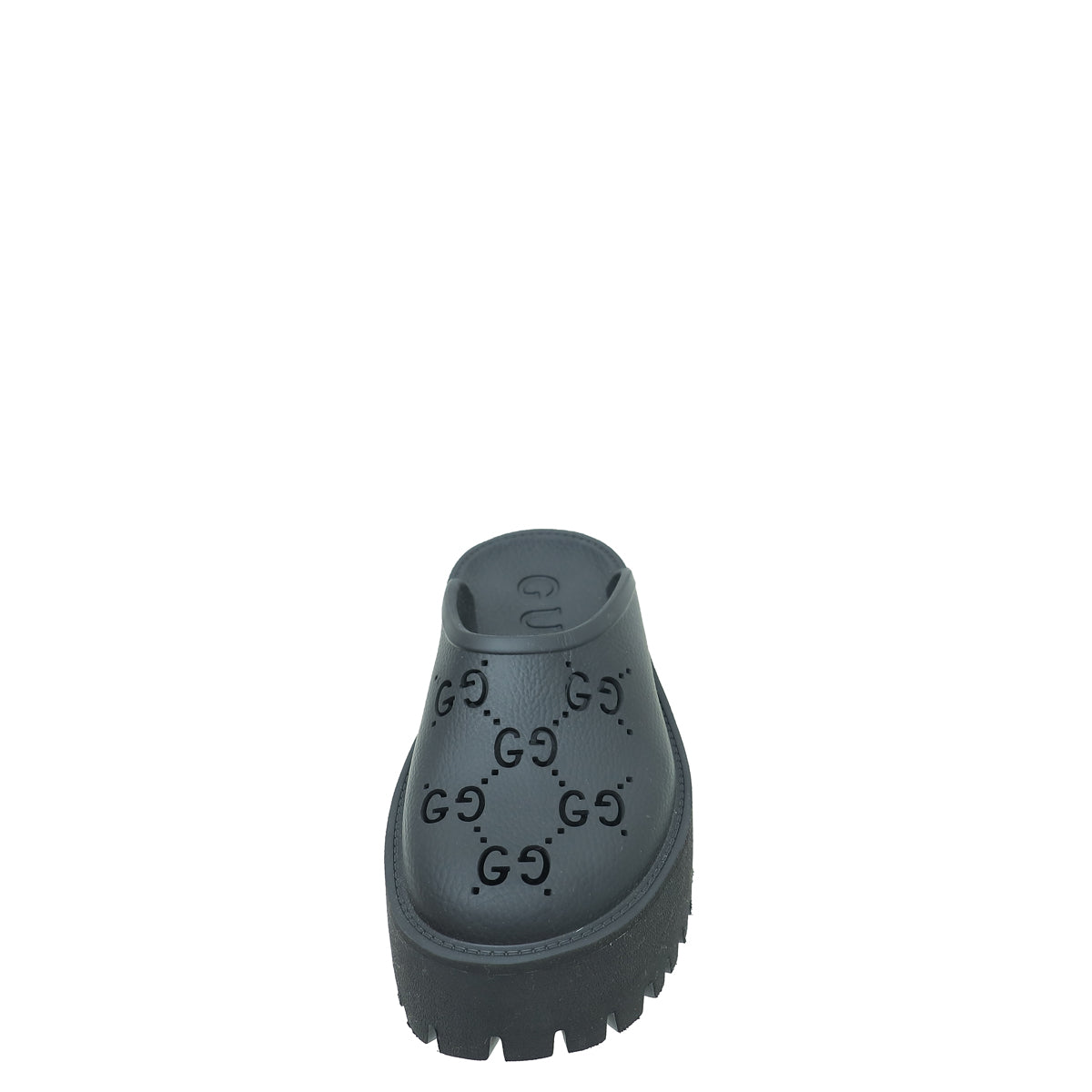 Gucci Black GG Platform Perforated Sandal 36-Gucci-THE CLOSET