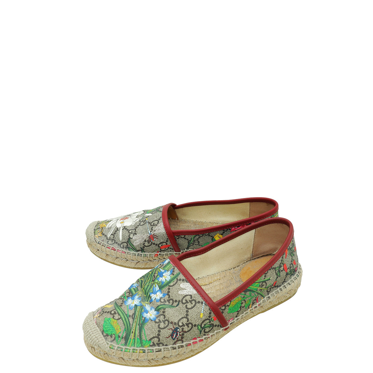 Gucci Multicolor Flora Espadrille Bag 37.5-Gucci-THE CLOSET