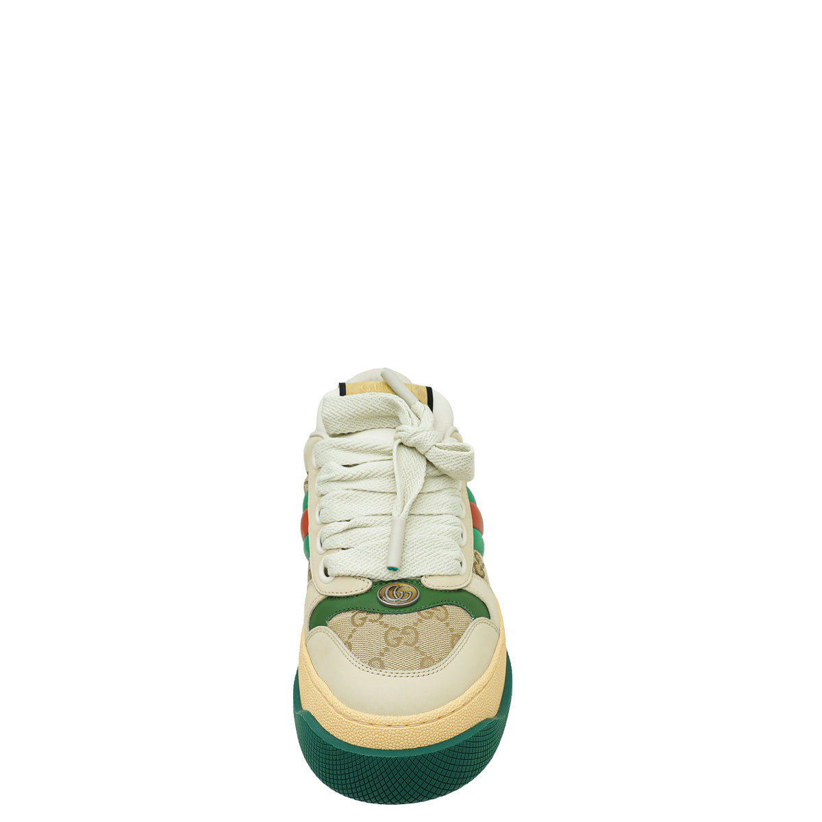 Gucci Bicolor Screener Trainer Web Sneaker 37.5