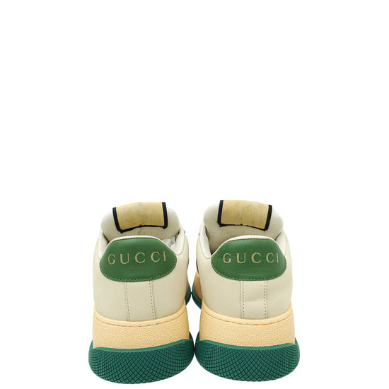 Gucci Bicolor Screener Trainer Web Sneaker 37.5