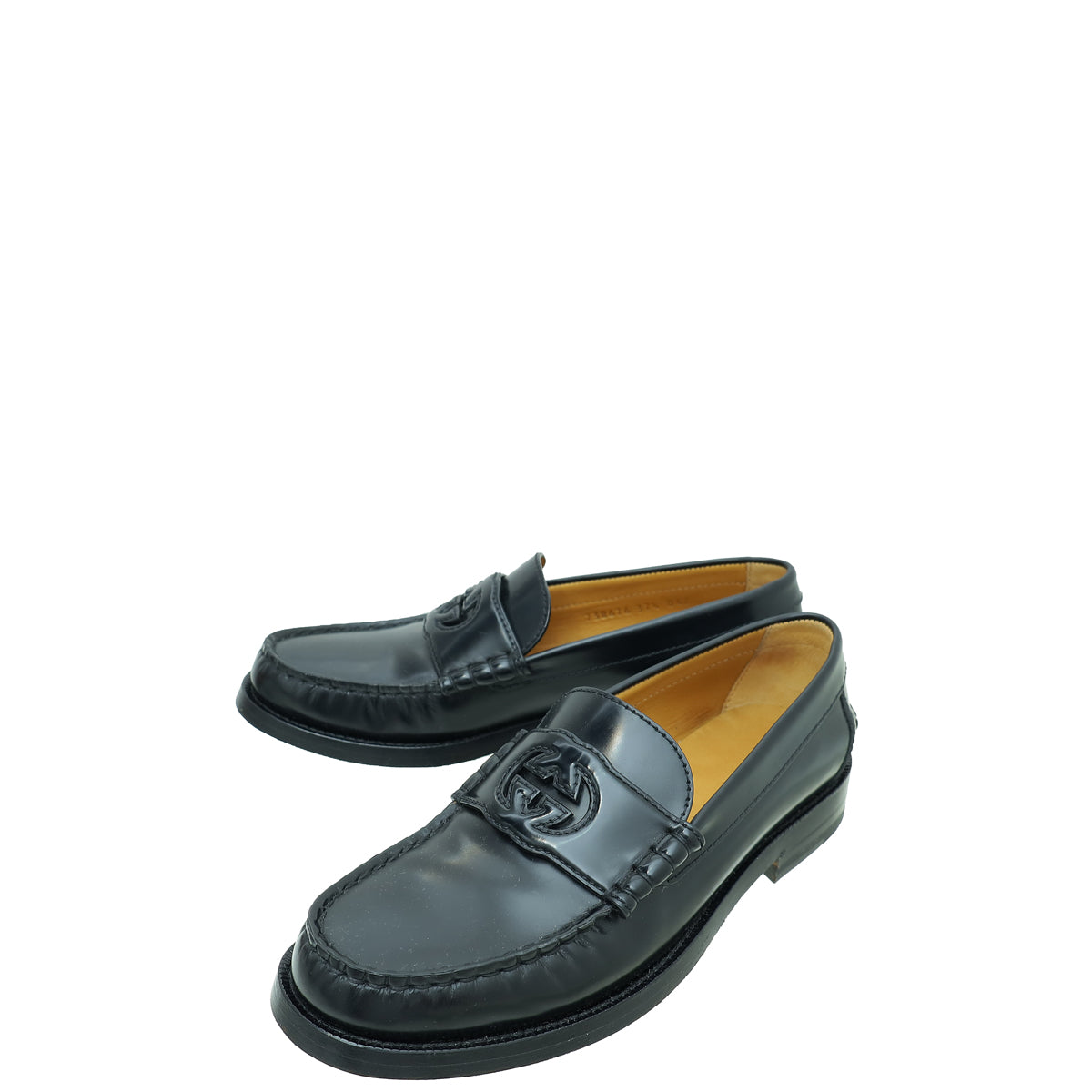 Gucci Black Interlocking G Loafer 37.5-Gucci-THE CLOSET