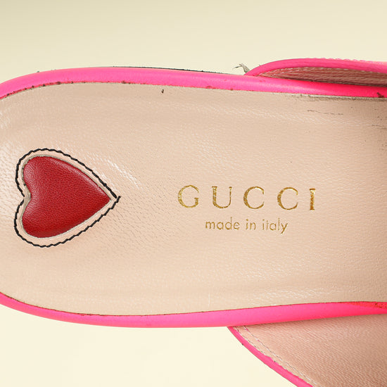 Gucci Hot Pink Princetown Slippers 37.5